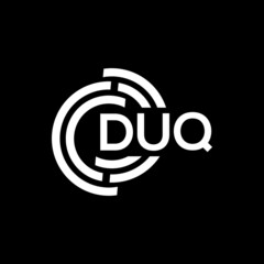 DUQ letter logo design on black background. DUQ creative initials letter logo concept. DUQ letter design.