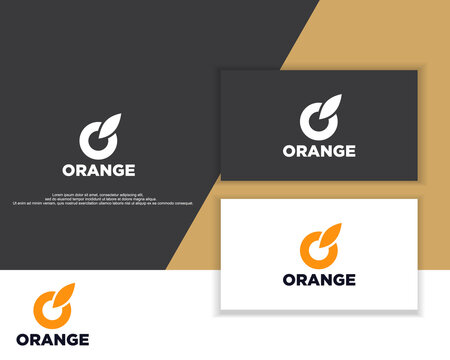 simple and modern orange logo design illustration