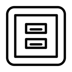 Obraz premium usb socket line icon vector. usb socket sign. isolated contour symbol black illustration