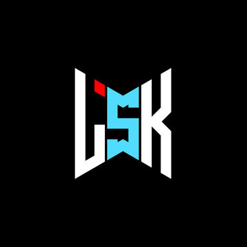 LSK letter logo creative design. LSK unique design