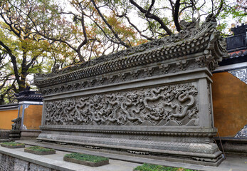 Chinese classical garden architectural decoration - Nine Dragon Wall