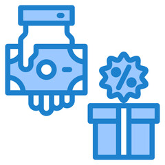 payment blue style icon