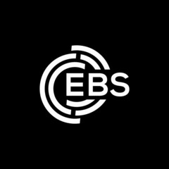 EBS letter logo design on black background. EBS creative initials letter logo concept. EBS letter design.