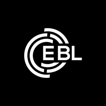 EBL letter logo design on black background. EBL creative initials letter logo concept. EBL letter design.