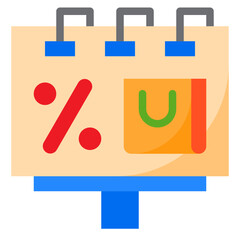 billboard flat style icon