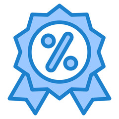 badge blue style icon