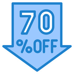 sale blue style icon