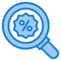 search blue style icon