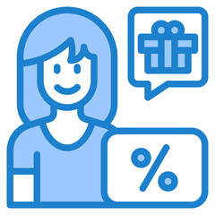 woman blue style icon