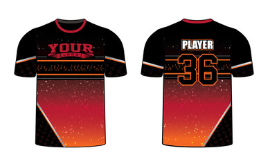 All sports player jersey design with an elegant edgy and wild look. Sports gear template mockup perfect fit for all sports. The designs that go on casual wear, shirts, fashions apparels, and all kind 