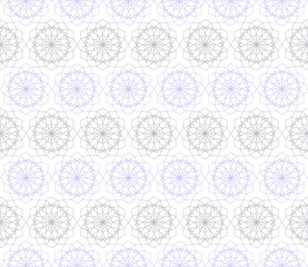 Arabesque islamic Geometric Pattern Seamless outline