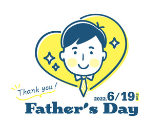 父の日のロゴデザインイラスト素材