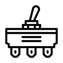 joystick switches line icon vector. joystick switches sign. isolated contour symbol black illustration