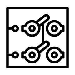 toggle switch line icon vector. toggle switch sign. isolated contour symbol black illustration