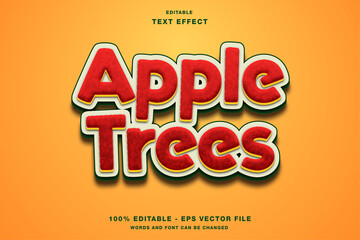 Apple Trees 3d editable text effect
