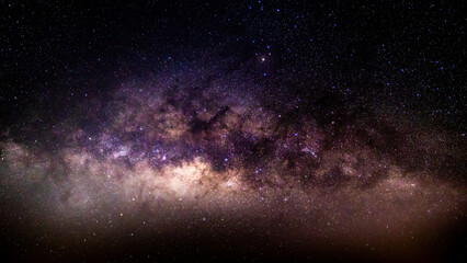 Milky way galaxy with star and space dust in the universe and deep night sky planet background,...