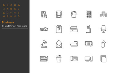 set of business icons, workplace, office