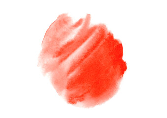 red watercolor stain isolated on white background