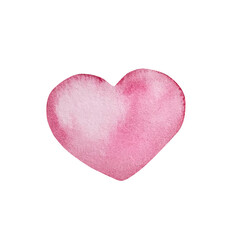 watercolor pink heart