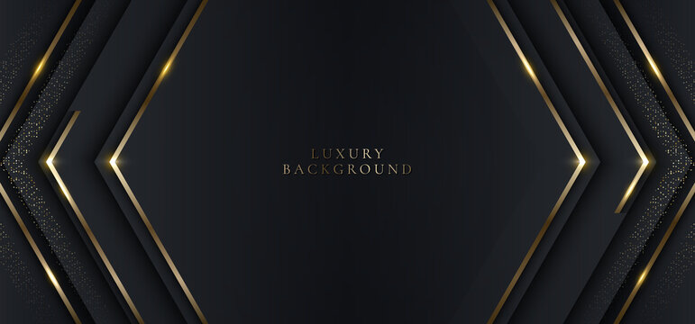 Modern luxury banner template design black triangles