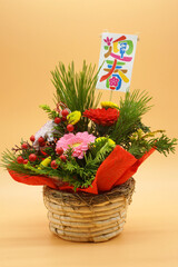 花のお正月飾り