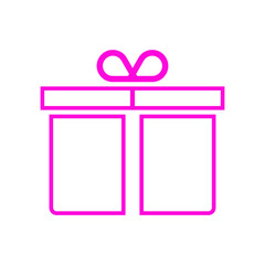 Gift icon sign vector template colorful