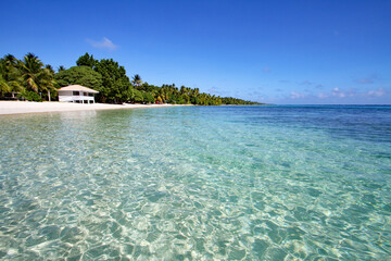 beach with a hut in Eneko Island Marshall Islands