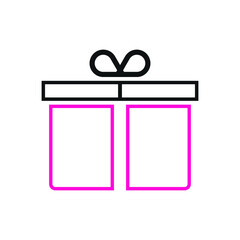 Gift icon sign vector template colorful