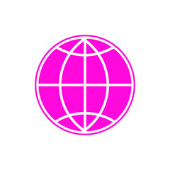 Global icon sign vector template colorful
 