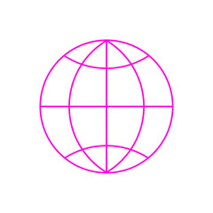 Global icon sign vector template colorful
 