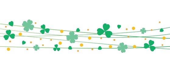 Clover decoration pattern. St. paticks day background illustration. Vector illustration.