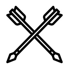 arrow for aiming line icon vector. arrow for aiming sign. isolated contour symbol black illustration