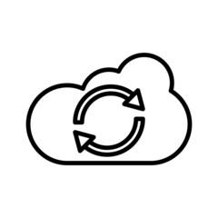 Cloud Sync Icon Design Vector Template Illustration