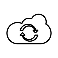 Cloud Sync Icon Design Vector Template Illustration