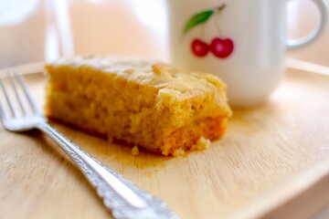 甘酒とバナナの米粉のケーキ