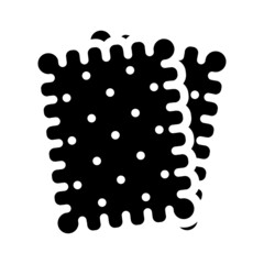 biscuit cookies glyph icon vector. biscuit cookies sign. isolated contour symbol black illustration