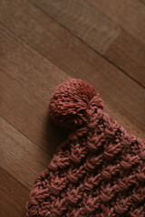 Knitted baby winter hat