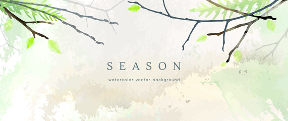 spring season vector background pastel banner blue