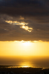sunset over the sea