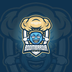 Bomb Esport Mascot Logo Design For Gaming Club