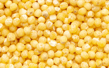 Close-up of millet groats as background.