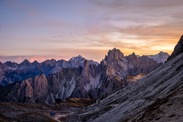 Obraz na płótnie Canvas Cadini di Misurina Bergkette in den Alpen Dolomiten Italien