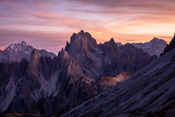Cadini di Misurina Bergkette in den Alpen Dolomiten Italien