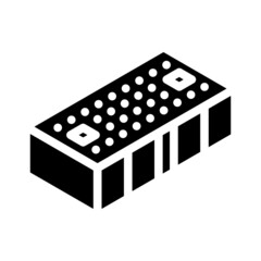 brick for building house glyph icon vector. brick for building house sign. isolated contour symbol black illustration