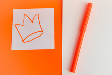 A template in the traditional colors of the King's Day celebration in the Netherlands. Orange and...