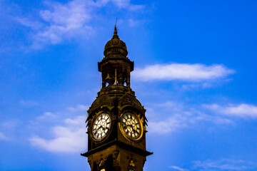 Fototapeta na wymiar big ben clock tower At New Palace, Kolhapur