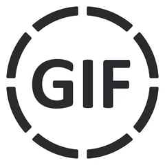 Fotobehang Gif icon. File type symbol. Isolated vector pictogram. © daqota