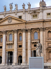 Fototapeta na wymiar Details of the St Peter basilica in Vatican 