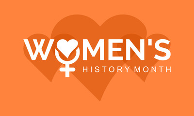 Women's History Month. vector template design for banner, card, poster, background.