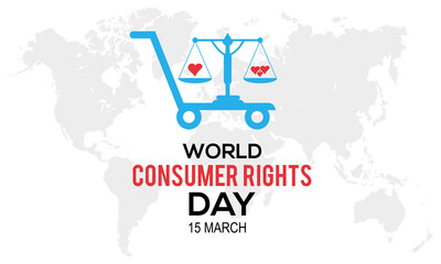 World Consumer Rights Day. Business of honesty vector template for banner, card, poster, background.
